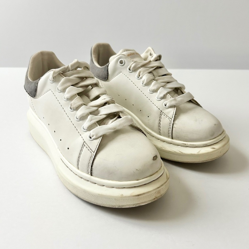 Alexander McQueen Women's Oversized Sneakers White Gray Chunky Size 39 IT 9 US